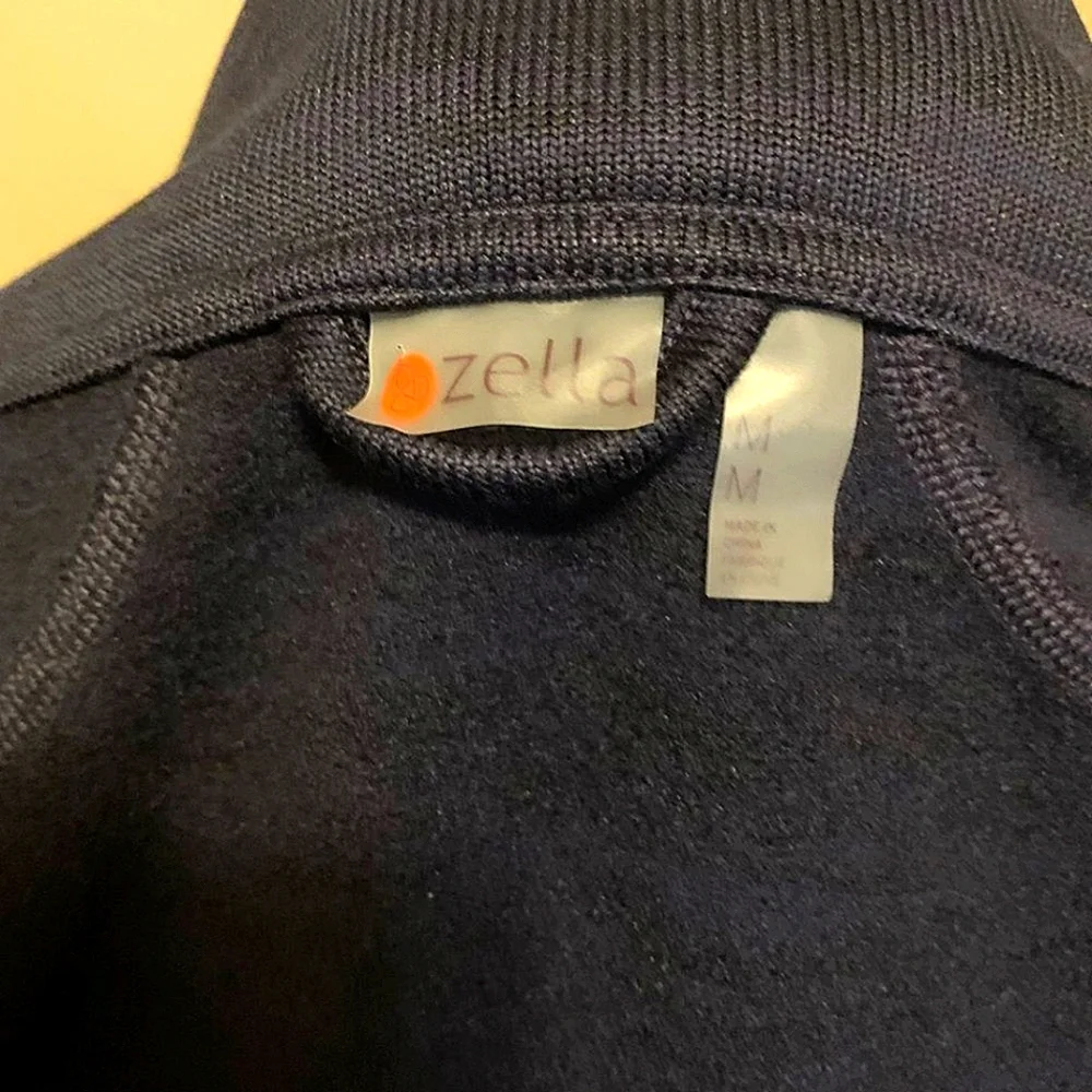 Zella Navy Funnel Neck Zip-up Athletic Jacket, Size Medium - Picture 6 of 7